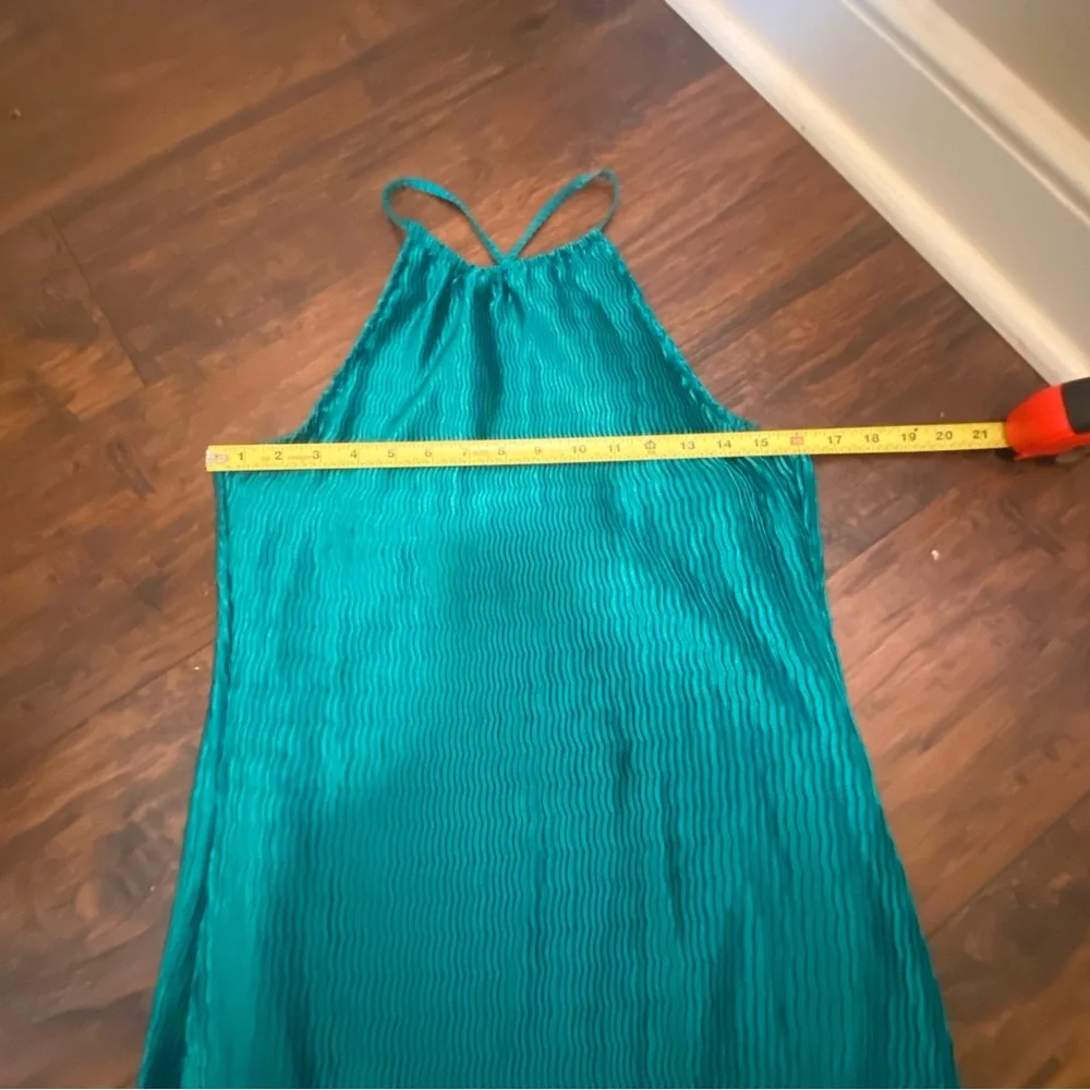 Pink Lily Teal Pleated Midi Dress - Size Large - Picture 6 of 10